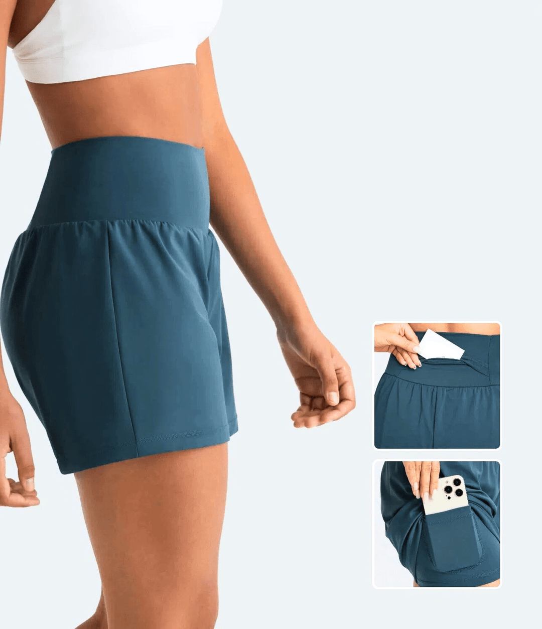 Levoire | Veste Femme Trenchcoat Boutons Élégante Bleu turquoise