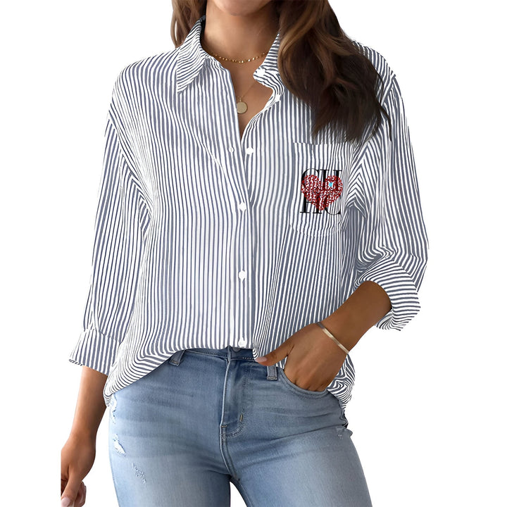 Levoire | Chemise Rayée À Manches Longues Gris