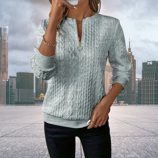 Levoire | Pull en tricot confortable et élégant Gris