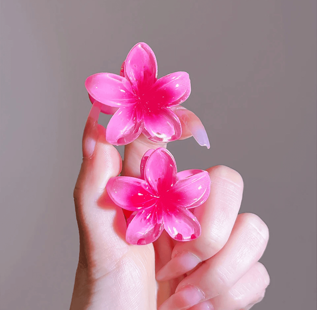 Levoire | Clips à cheveux fleuris tendance Rosa (Petit 2X)