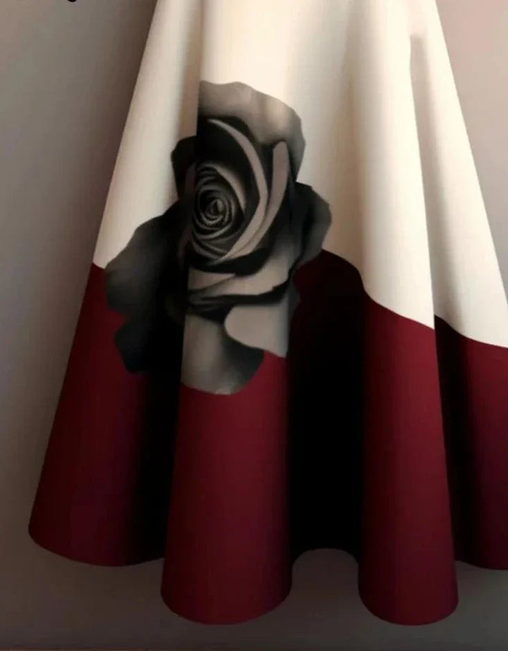 Levoire | Jupe A-Line Florale Avec Design De Roses
