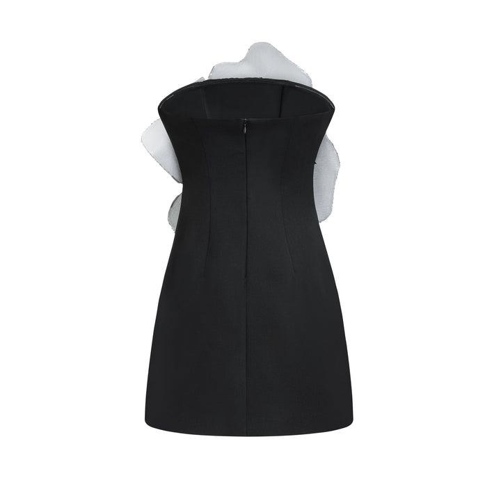 Levoire | Fausse Fleur Mini Robe Noir