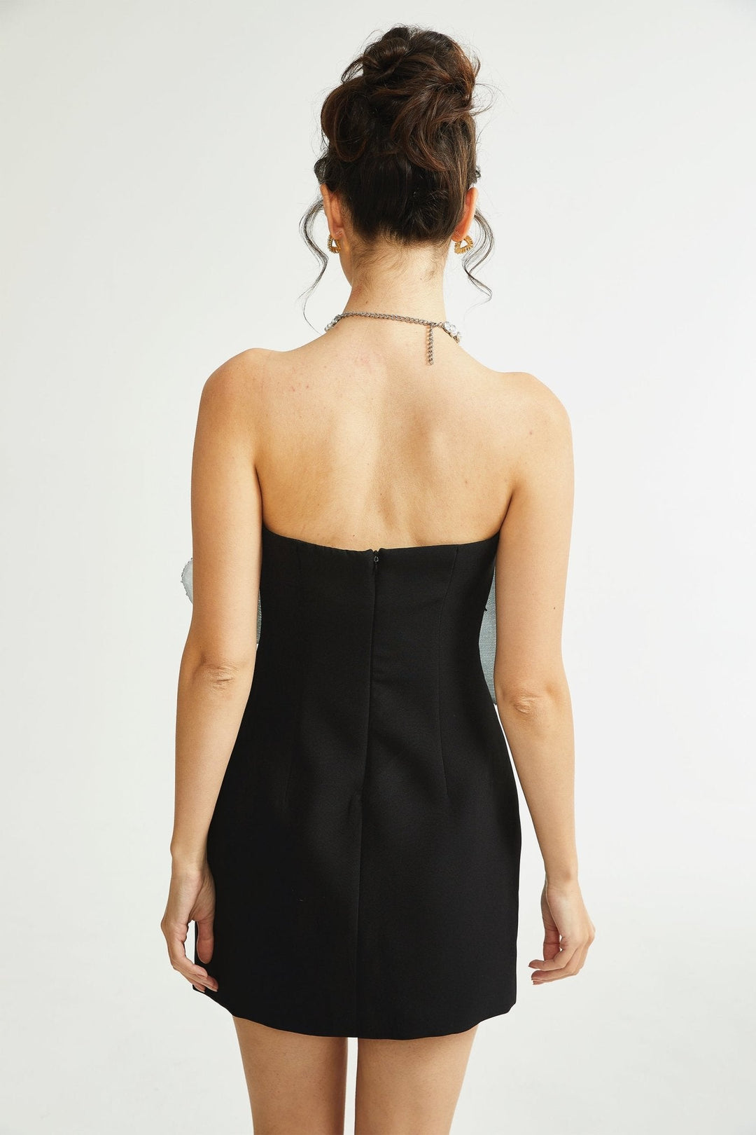 Levoire | Fausse Fleur Mini Robe Noir