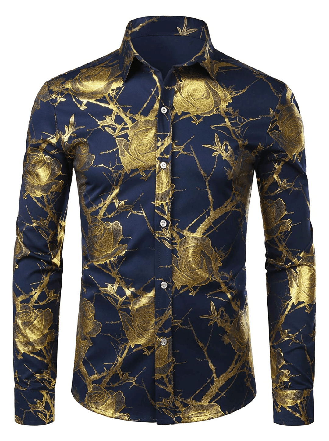 Levoire | Chemise Florale Classique Homme Bleu