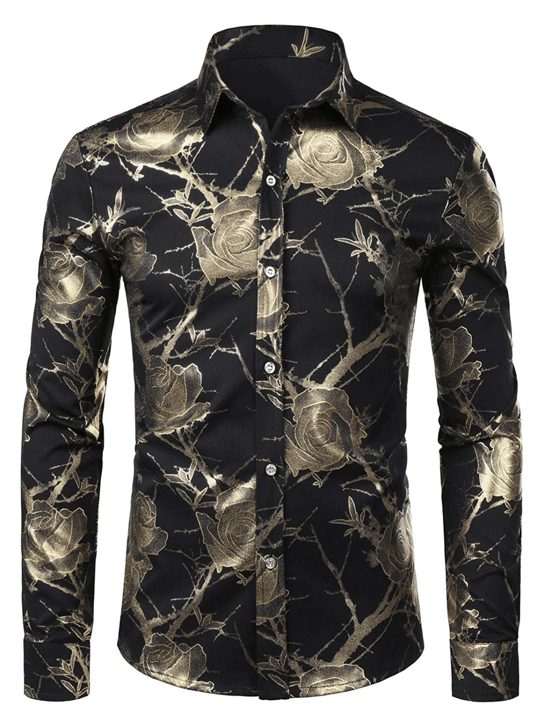 Levoire | Chemise Florale Classique Homme Noir