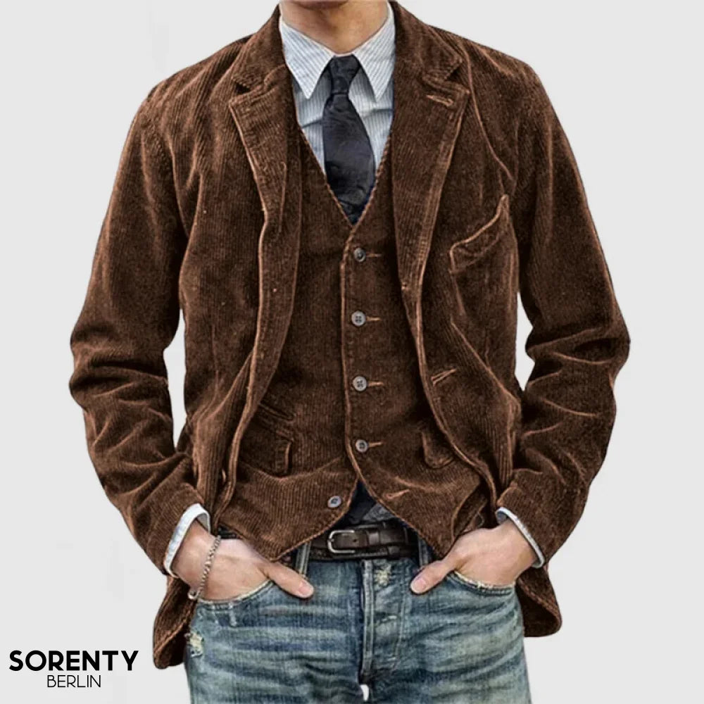 Levoire | Blazer et gilet en coton Braun