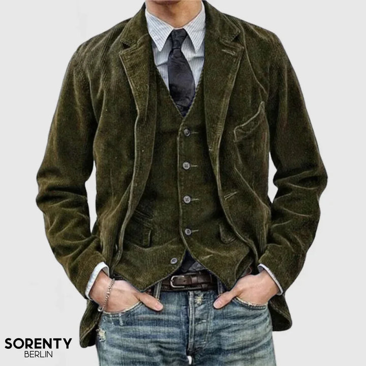 Levoire | Blazer et gilet en coton Vert
