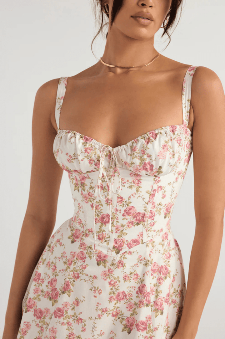 Levoire | Robe Midi Avec Fleurs Robe Femme Élégance & Confort