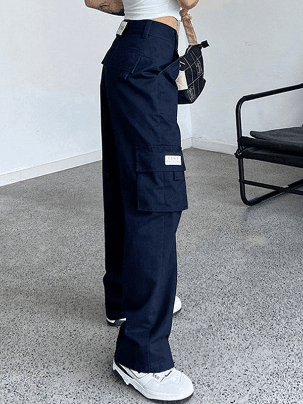 Levoire | Pantalons Taille Haute Y2K Droite À Revers