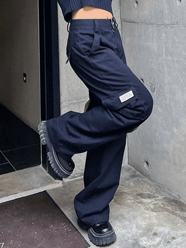 Levoire | Pantalons Taille Haute Y2K Droite À Revers