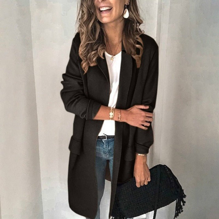 Levoire | Long Confortable Fine Cardigan Pour Femmes Noir