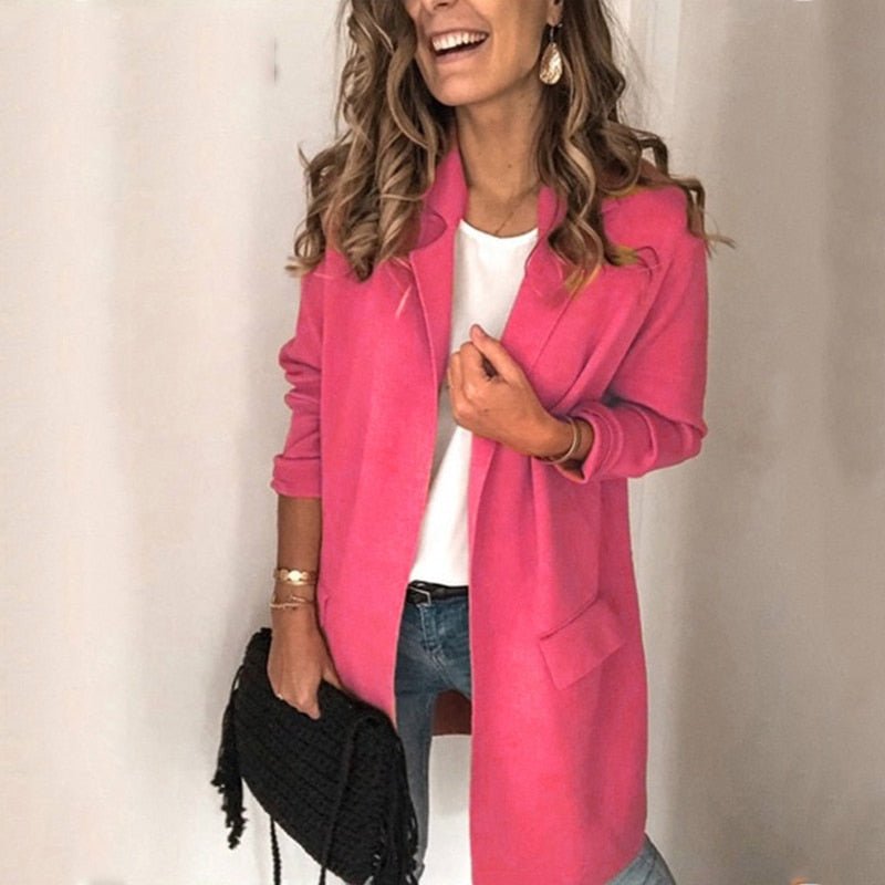 Levoire | Long Confortable Fine Cardigan Pour Femmes Rosa