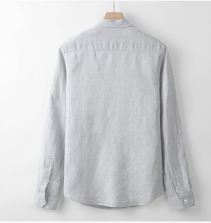Levoire | Chemise En Lin Respirant Avec Patte De Boutonnage