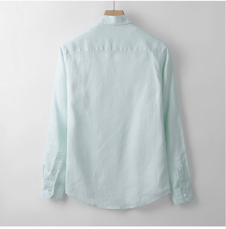 Levoire | Chemise En Lin Respirant Avec Patte De Boutonnage