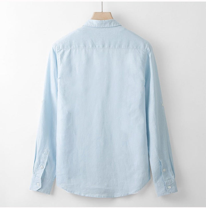 Levoire | Chemise En Lin Respirant Avec Patte De Boutonnage