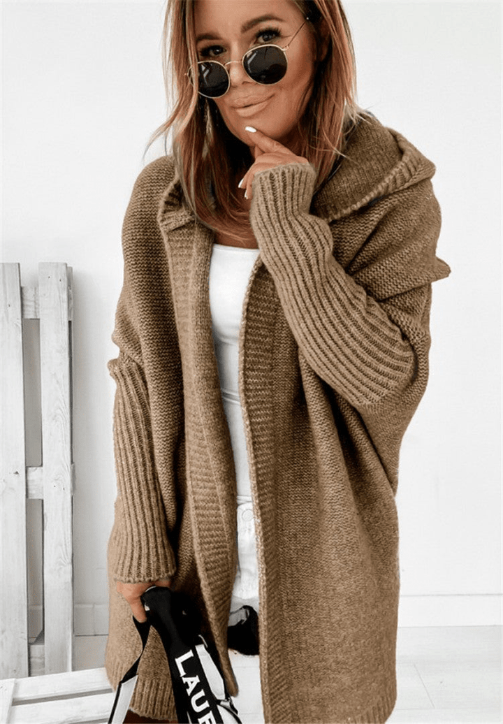 Levoire | Gilet à sweat avec grande capuche pour femmes Kaki