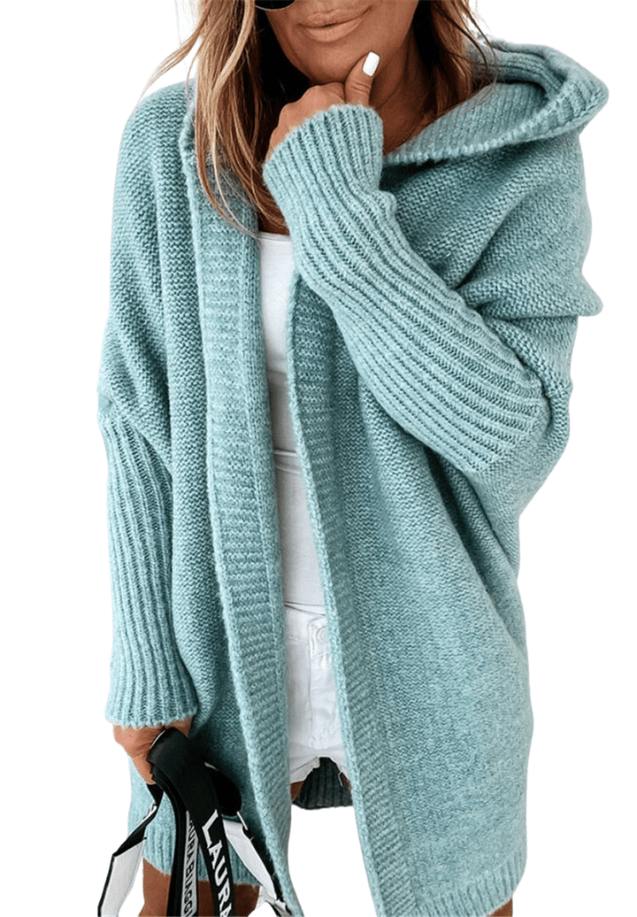 Levoire | Gilet à sweat avec grande capuche pour femmes Vert menthe