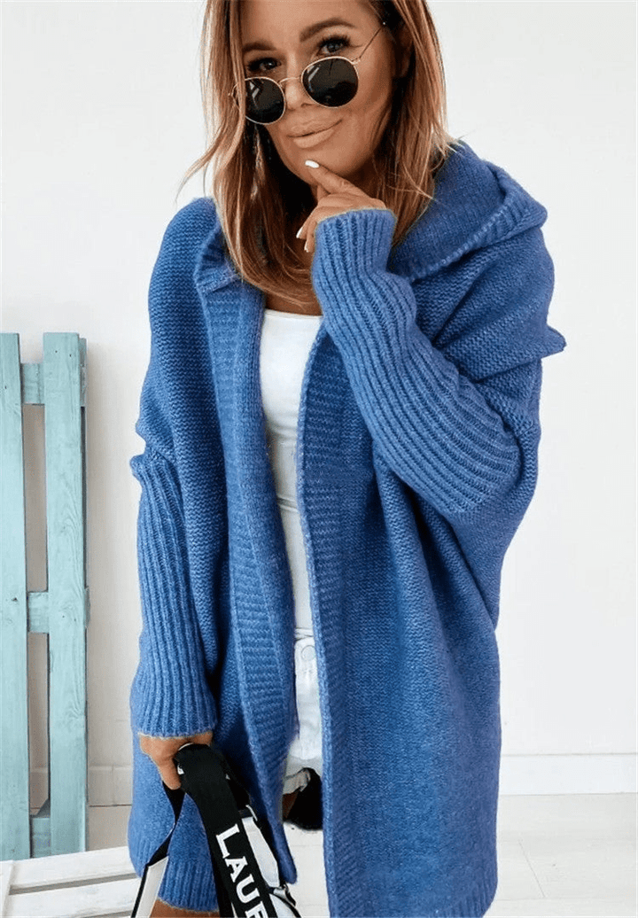 Levoire | Gilet à sweat avec grande capuche pour femmes Bleu
