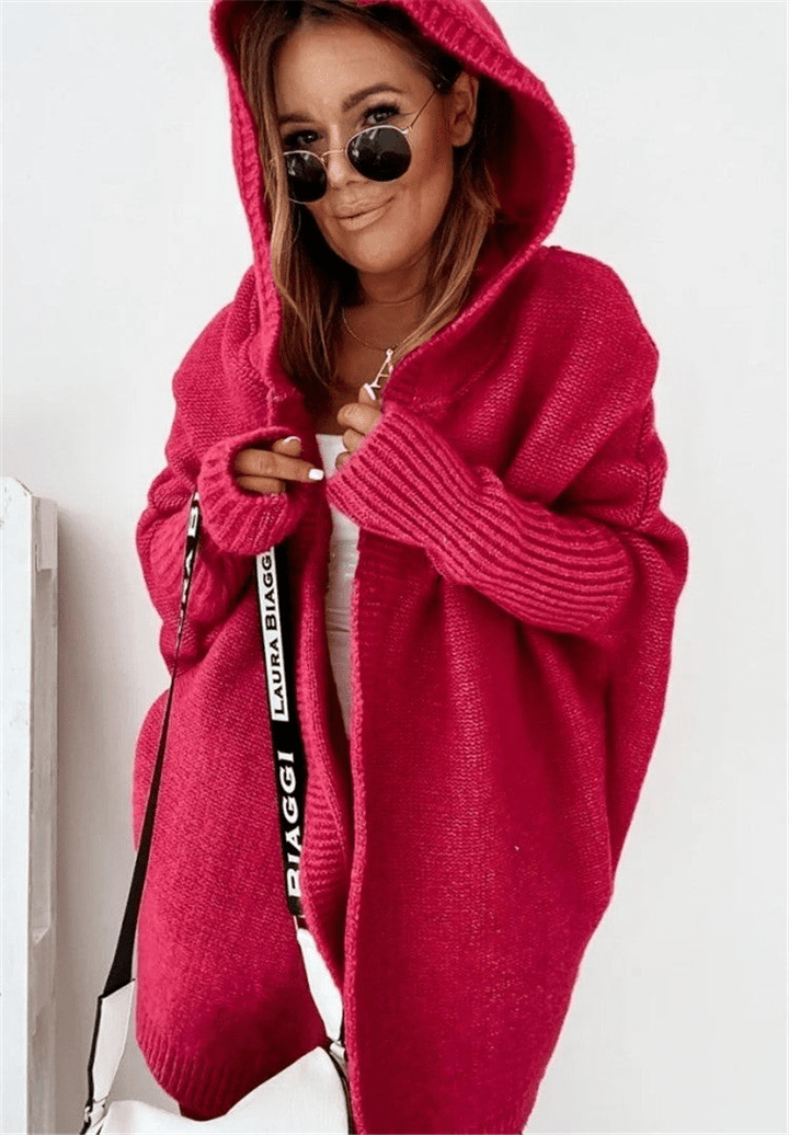 Levoire | Gilet à sweat avec grande capuche pour femmes Rot
