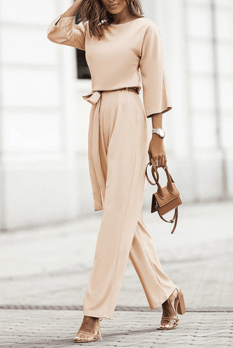 Levoire | Jumpsuit élégant couleur abricot pour femmes