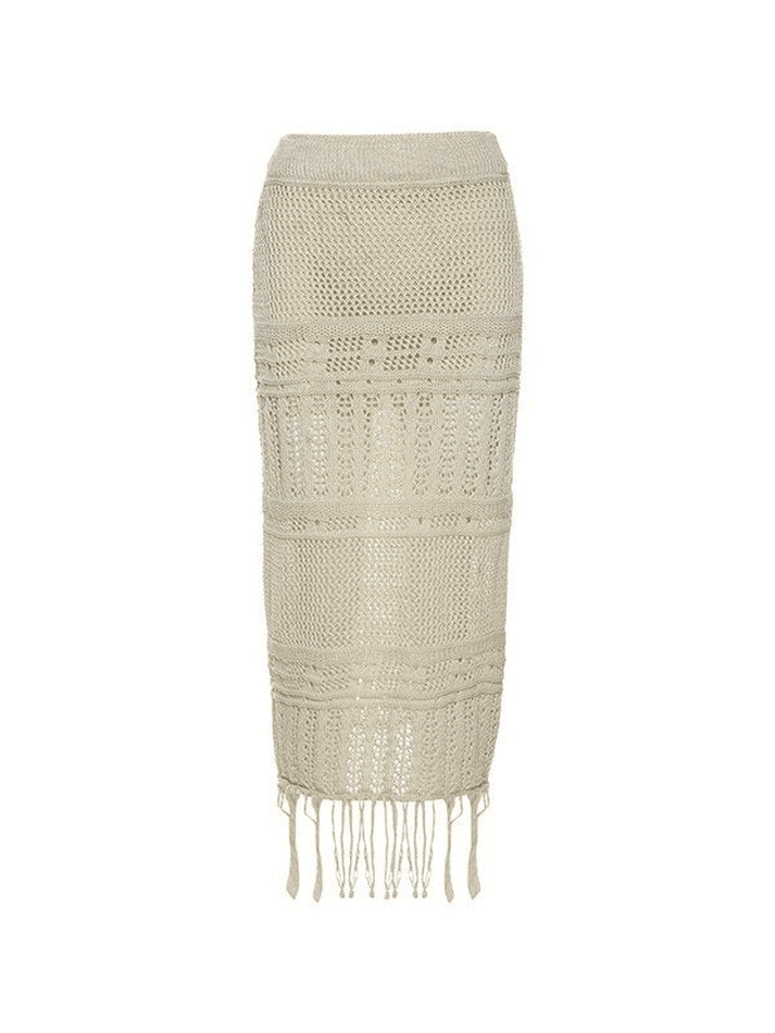 Levoire | Jupe Longue En Tricot Crocodile Français