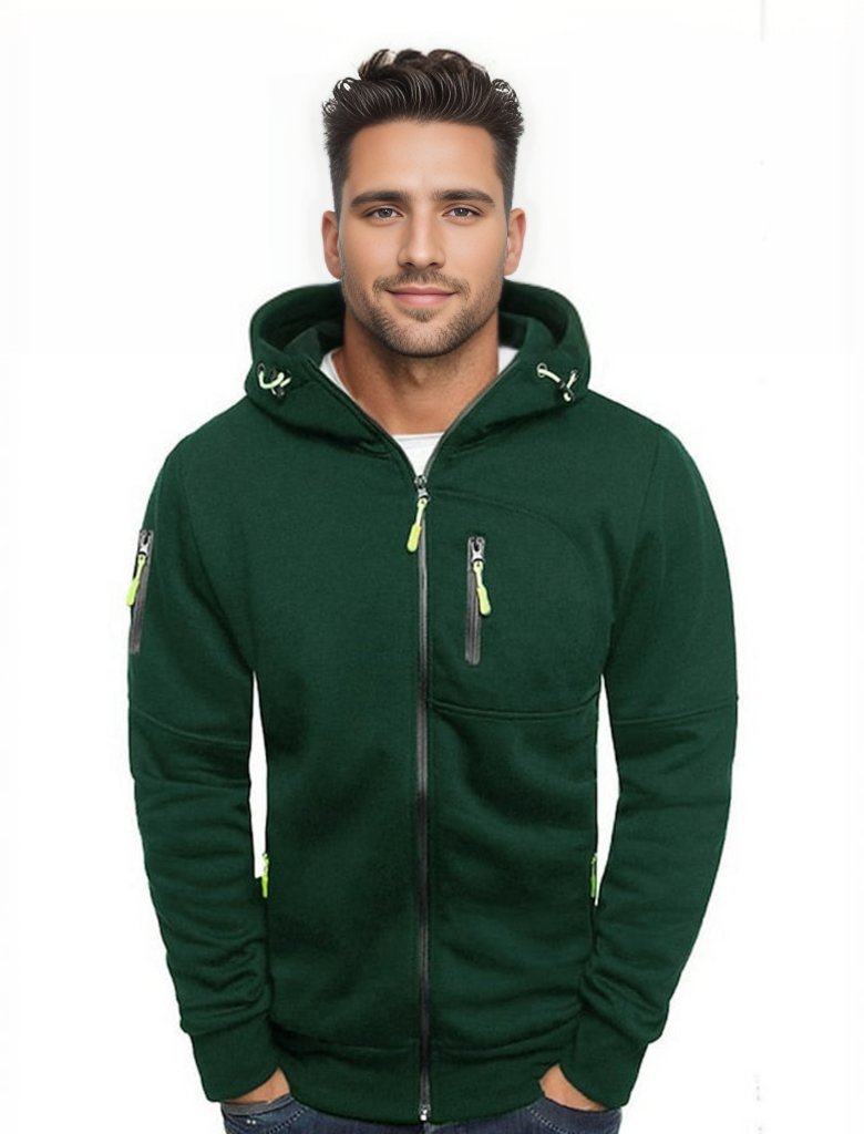 Levoire | Sweat-Shirt Sportif Pour Hommes Avec Capuche Vert
