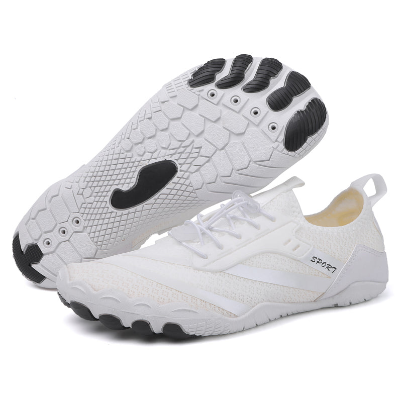 Levoire | Dich Wohl Chaussures Barfeet Antidérapantes Pour Femmes Sensation Naturelle De Course, Flexible & Légère Blanc