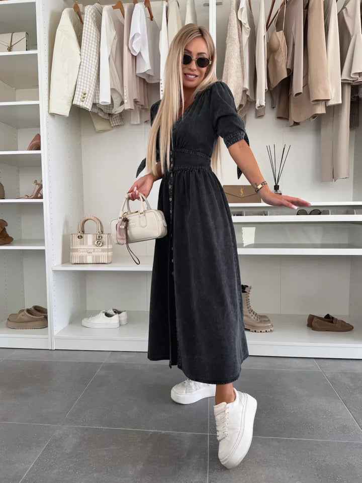 Levoire | Legantes Denim Charme Robe Noir