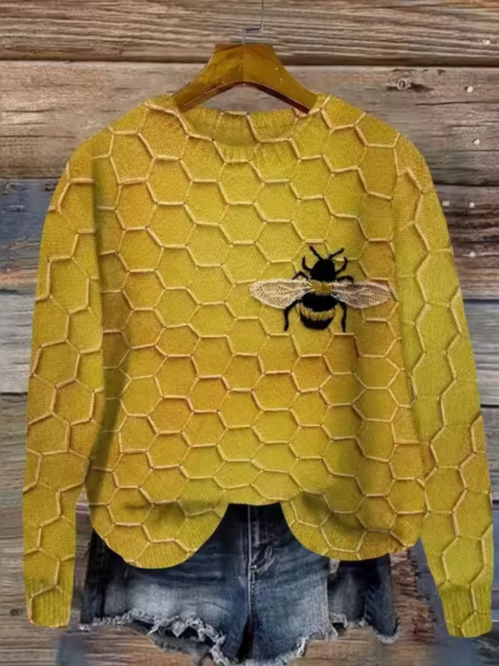 Levoire | Jersey Tricot Avec Impression 3D Jaune