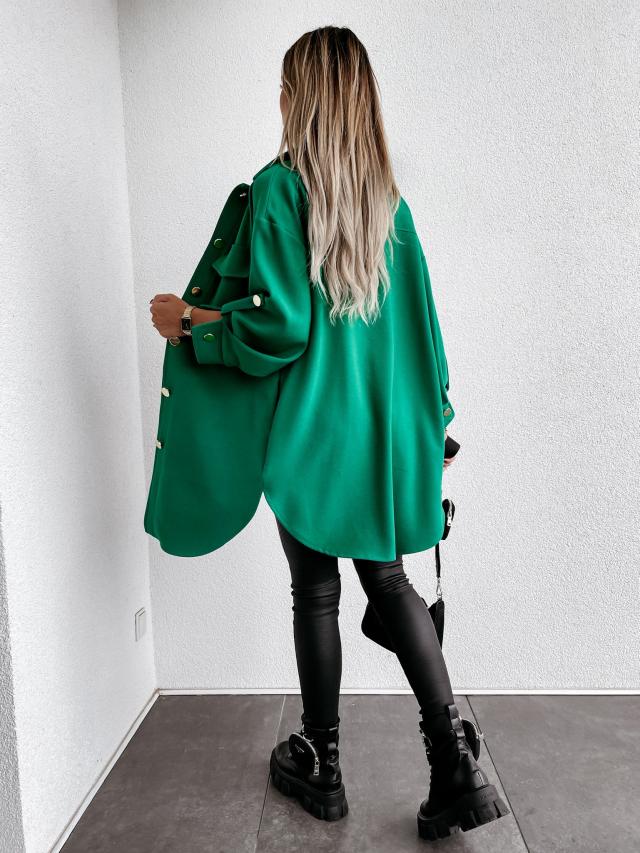 Levoire | Élégant Tendance, Long Chemisier Avec Look Laine Pour Femmes