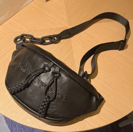 Levoire | Sac Poitrine En Cuir Noir Taille unique