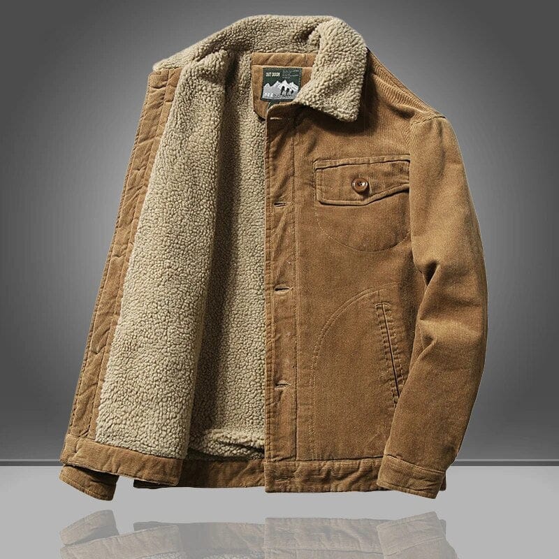 Levoire | Veste En Polaire À Manches Longues Chaudes Avec Boutons Braun