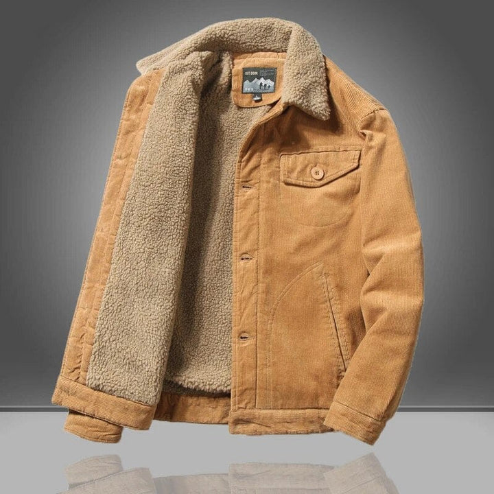 Levoire | Veste En Polaire À Manches Longues Chaudes Avec Boutons Khaki