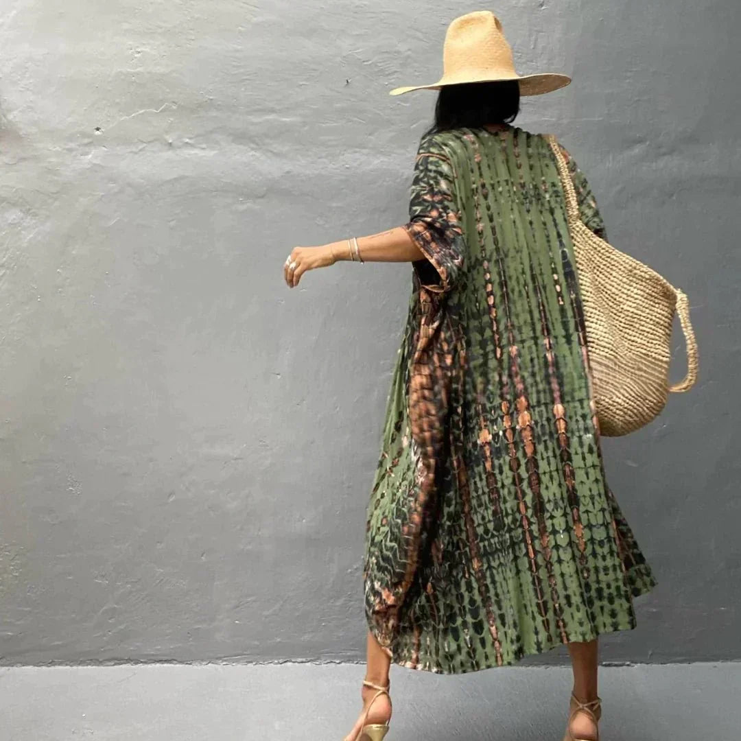 Levoire | Élégant kimono robe femme - Vert