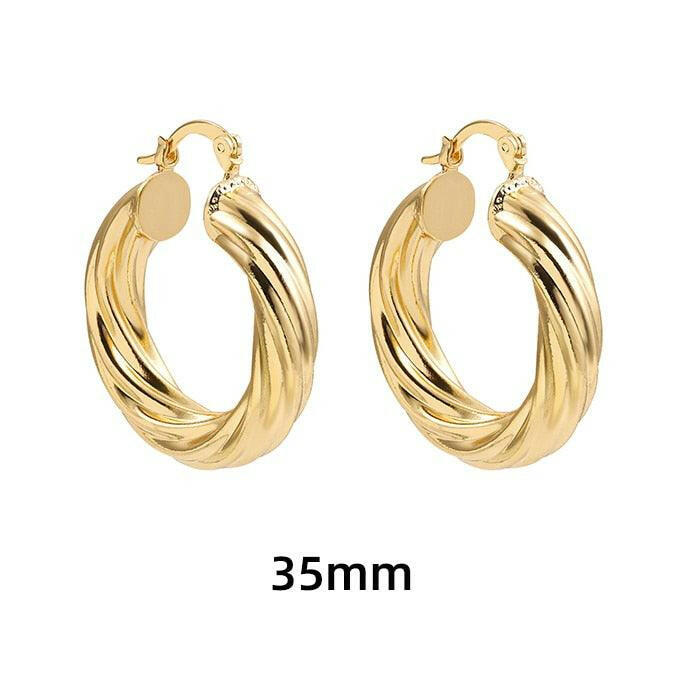 Levoire | Boucles D'Oreilles En Or 14 Carats Torsadées Titre standard