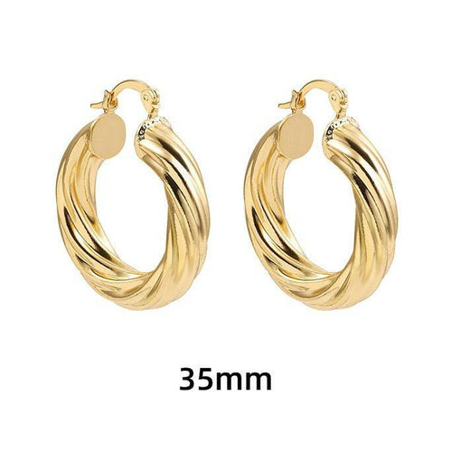 Levoire | Boucles D'Oreilles En Or 14 Carats Torsadées