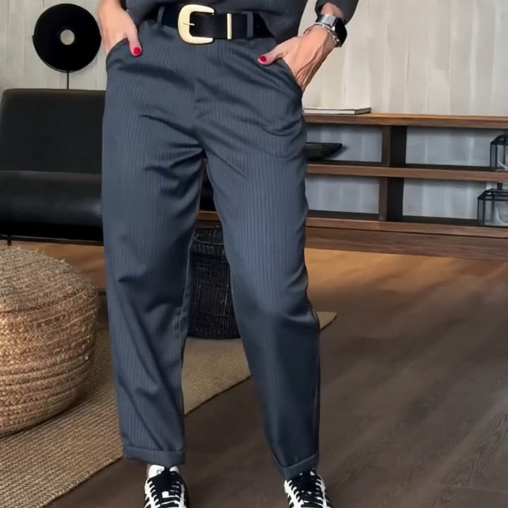 Levoire | Pantalon Femme À Taille Haute Gris
