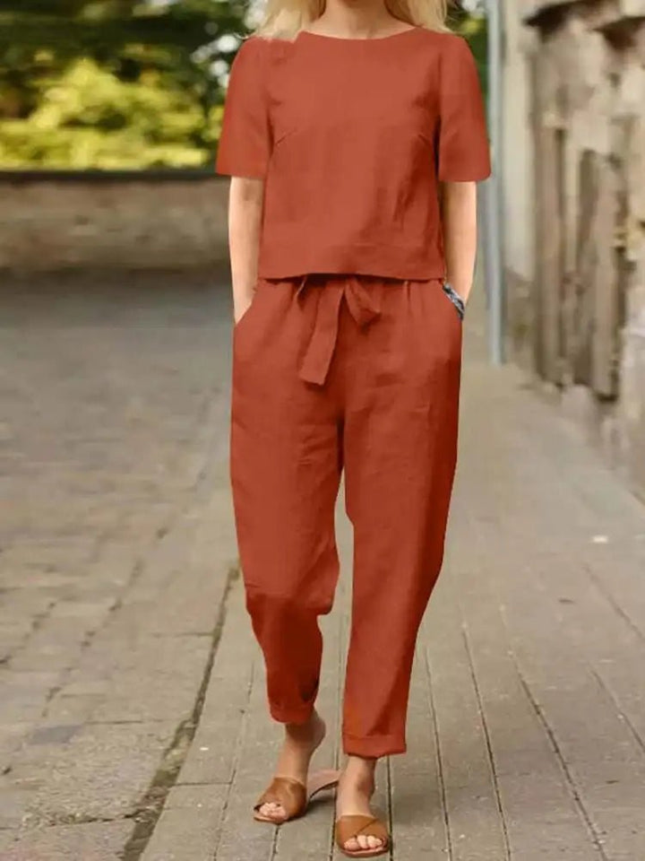 Levoire | Ensemble Deux Pièces Femme Confortable Rouge