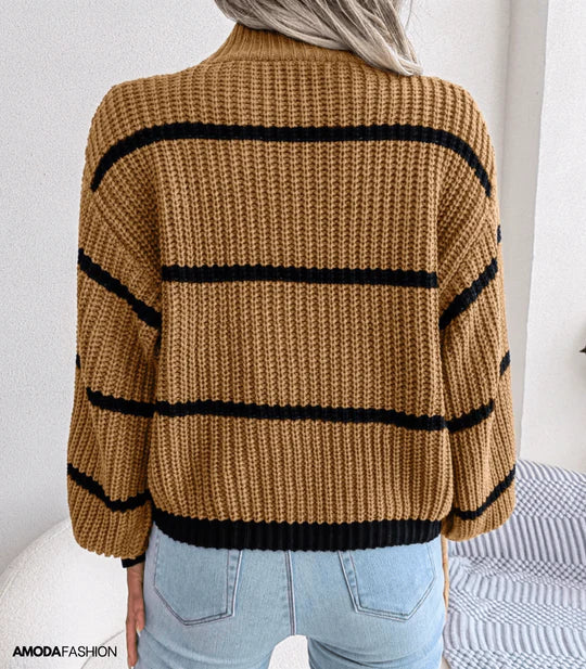 Levoire | Pull En Tricot Chaud Avec Col Et Manches Longues
