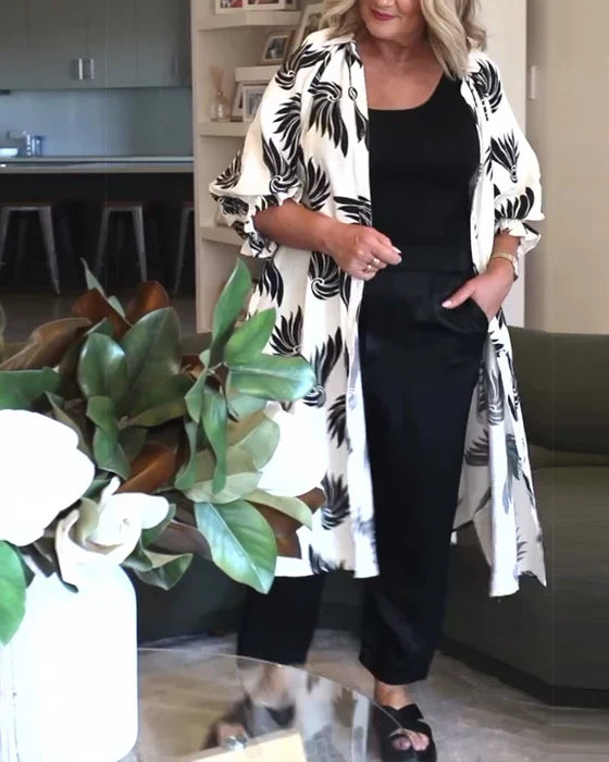Levoire | Veste Avec Revers Et Bouton, Imprimée