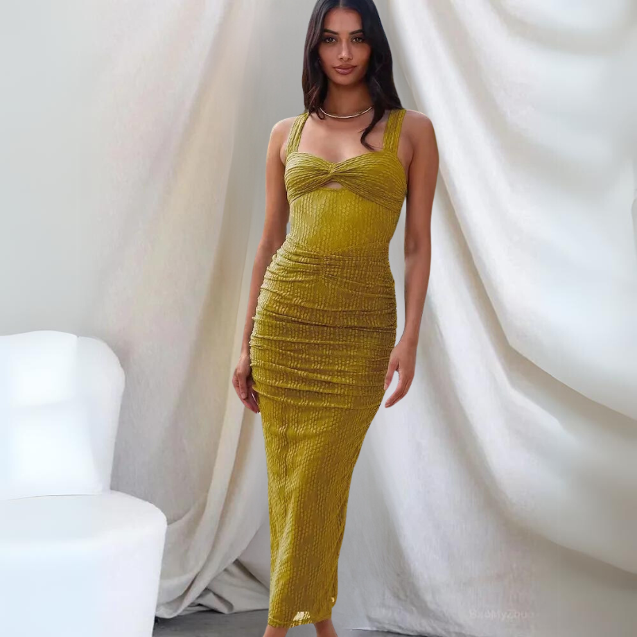 Levoire | Robe D'Été Moulante Jaune