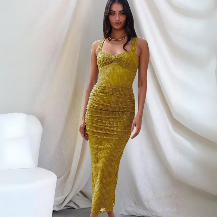 Levoire | Robe D'Été Moulante Jaune