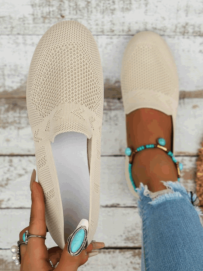 Levoire | Chaussures Plates Respirantes Beige