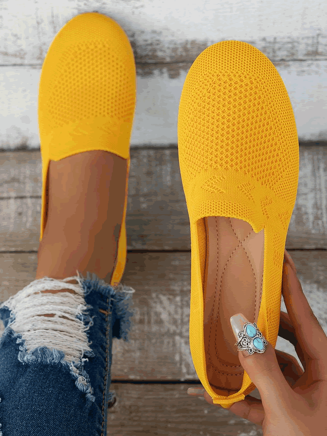 Levoire | Chaussures Plates Respirantes Jaune