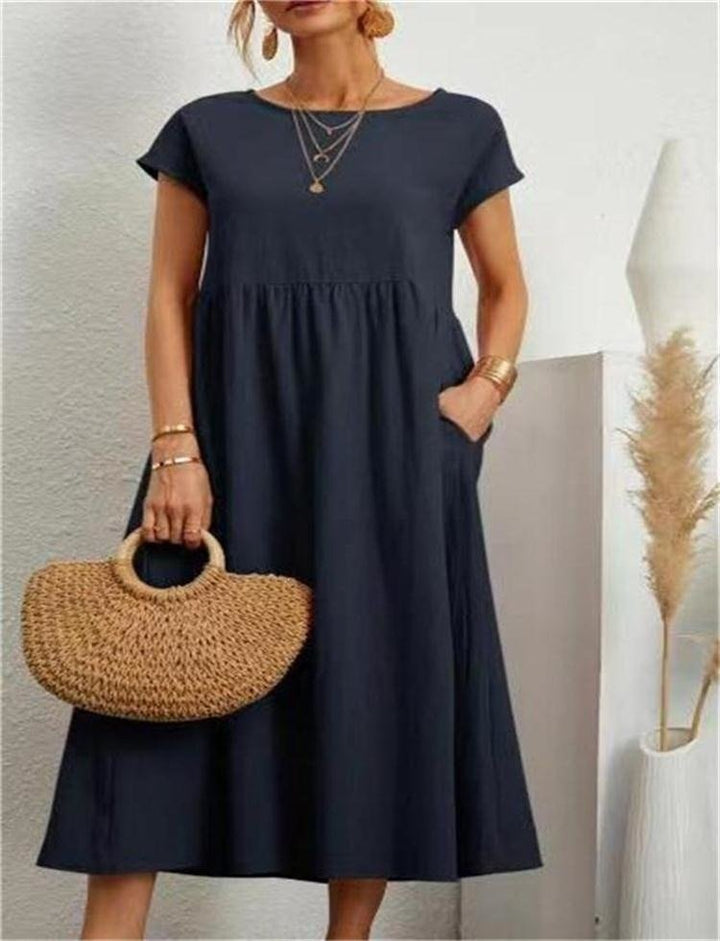 Levoire | Robe D'Été Pour Femmes Robe Midi Décontractée Sans Bretelles Merensininen