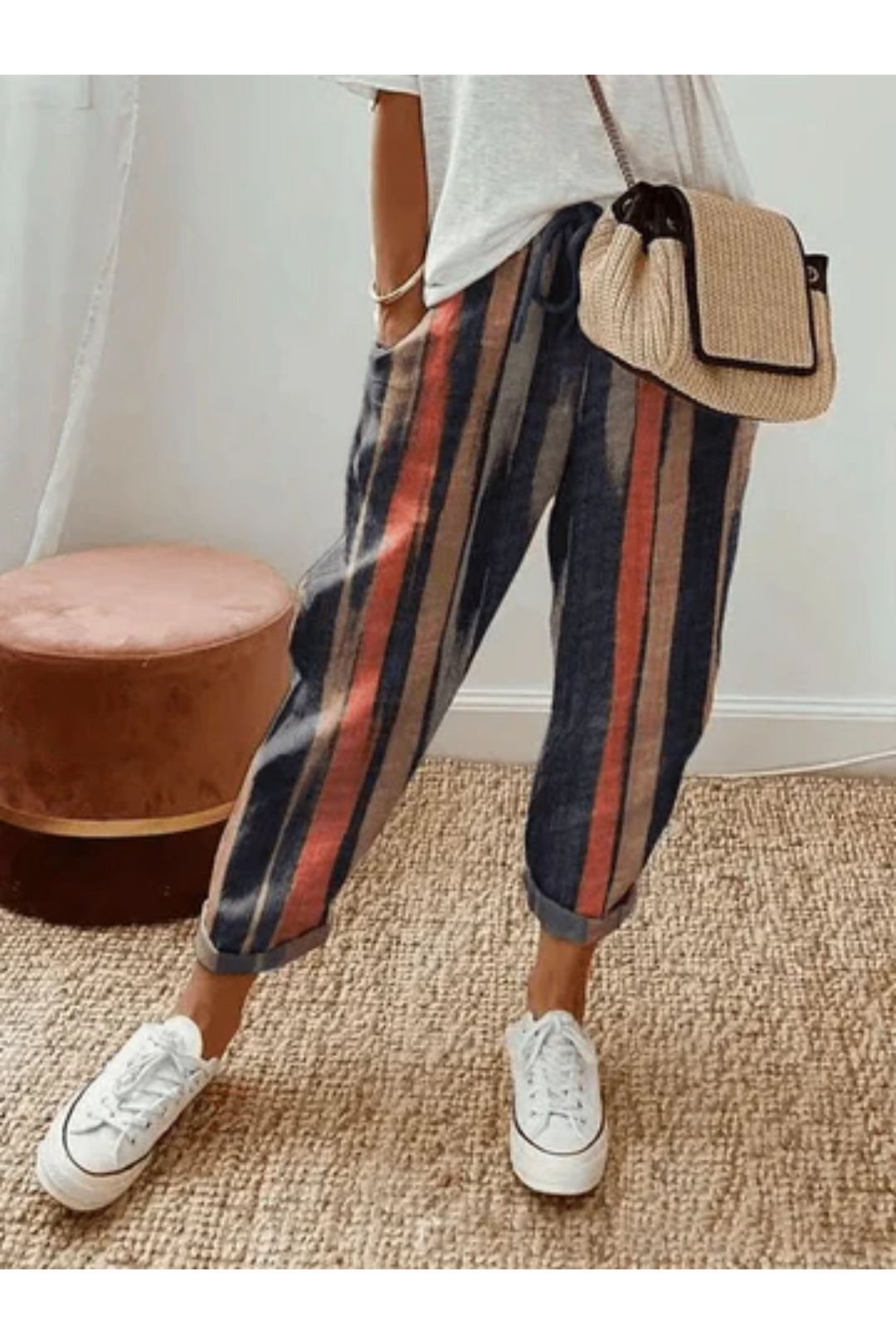 Levoire | Pantalon De Détente Rayé Pour Femmes Rayé