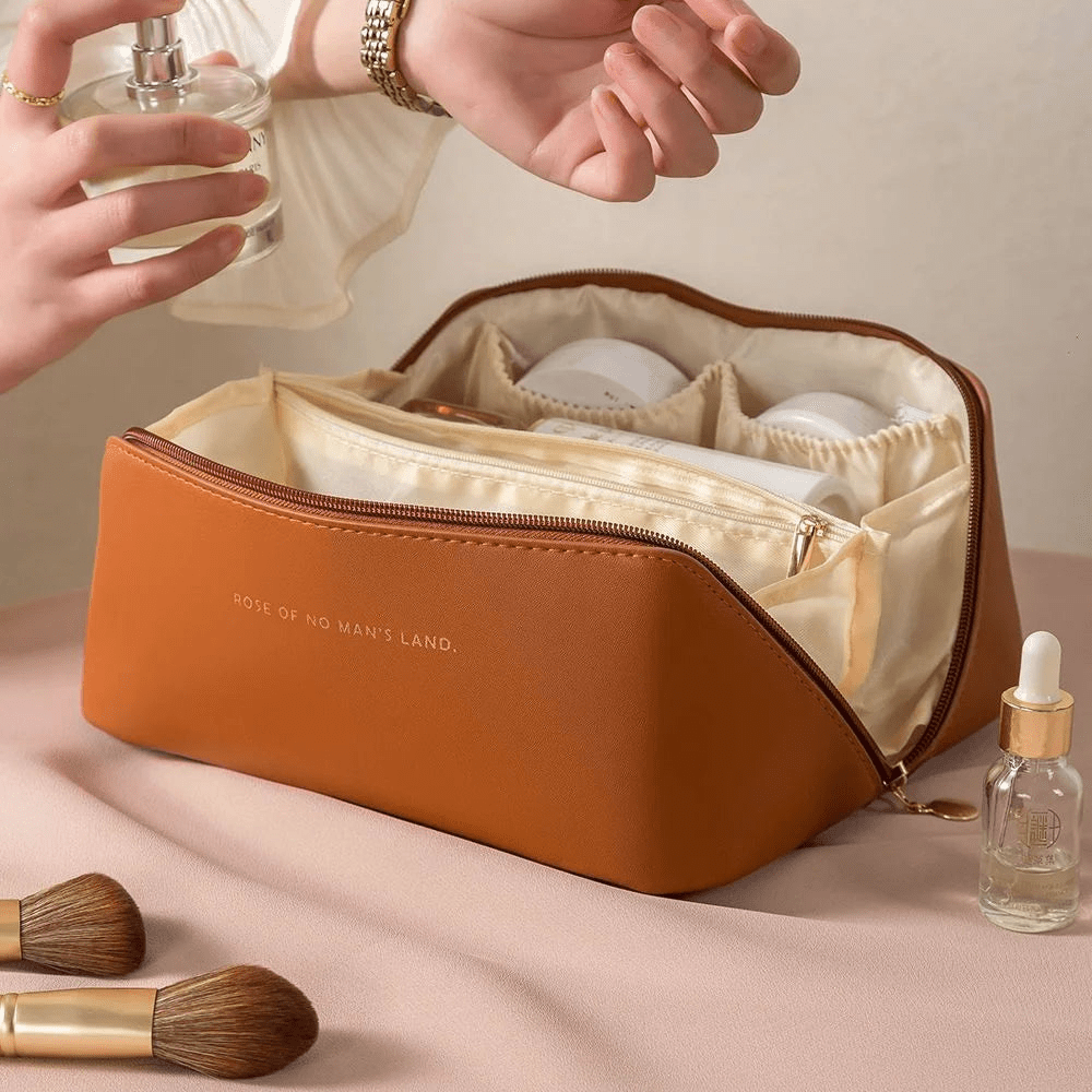 Levoire | Trousse Maquillage Organisée Élégante Braun