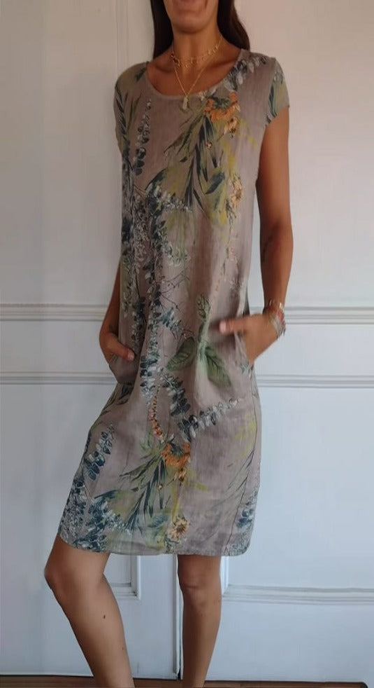 Levoire | Confortable col rond robe Gris
