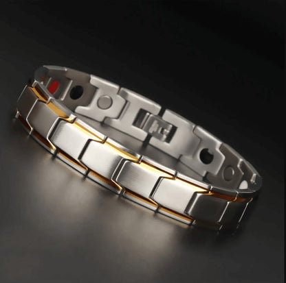 Levoire | Bracelet De Santé Magnétique Argent-Or