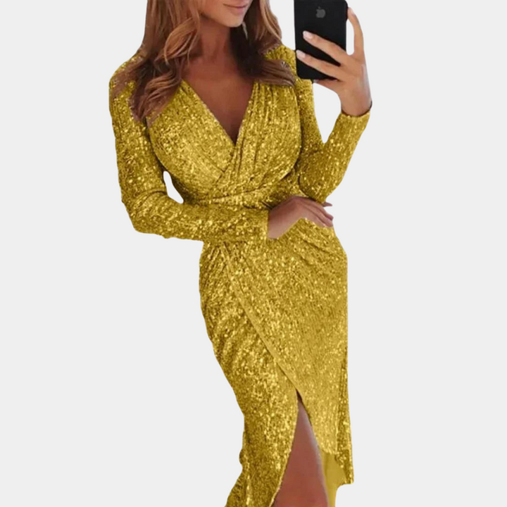 Levoire | Robe À Paillettes Jaune